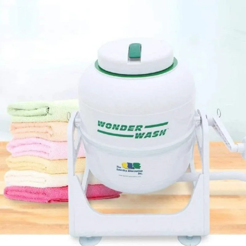 WonderWash Portable Mini Washing Machine for Apartment & Tiny Spaces - Manual Hand Clothes Washer with Retro Design