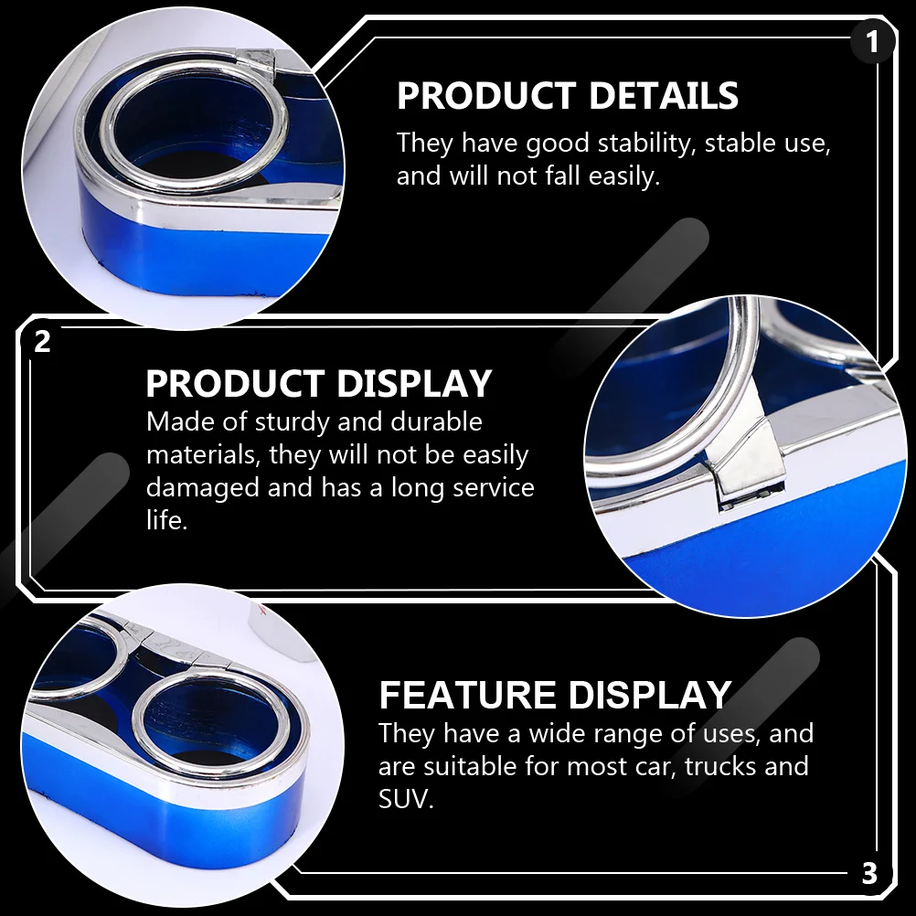 

2pcs Double Cup Holder For Car Sturdy Drink Storage Rack Auto Beverage Organizer Vehicle Cup Holder For Suv Trucks