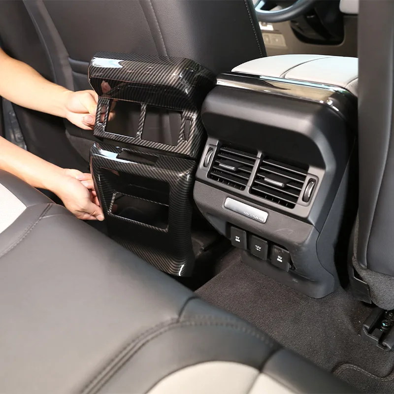 

Для Land Rover Range Rover Evoque 2019 2020 ABS из углеродного волокна, задняя рамка вентиляционного отверстия, накладка, противоударная крышка, автомобильные аксессуары