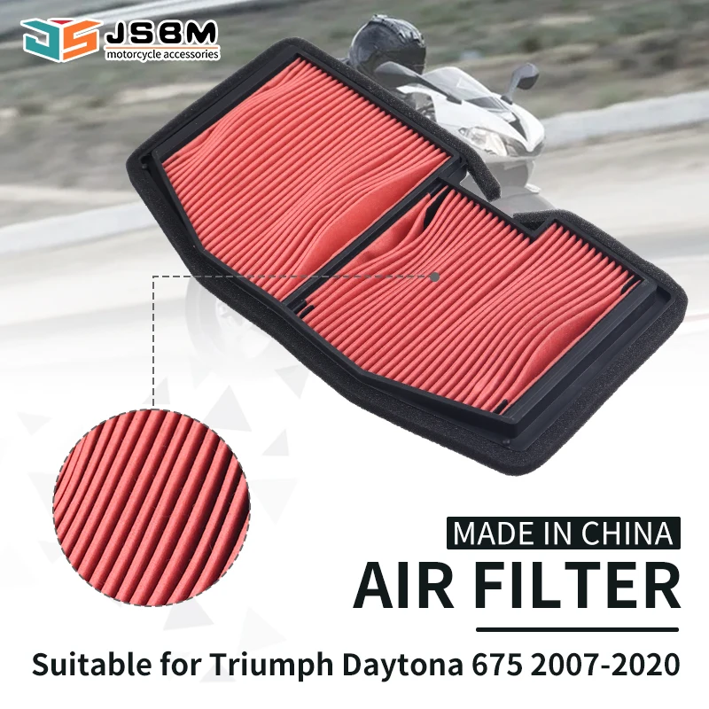 

JSBM Motorcycle Air Filter Intake Cleaner For Triumph Street Triple Daytona 675 675R2012 2013 2014 2015 2016 2017 2018 2019 2020