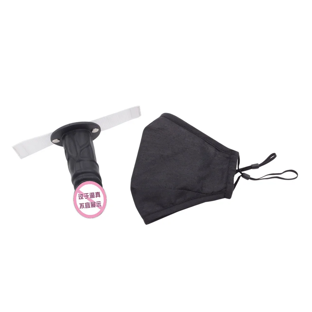 Removable Bdsm Mask Ball Gag Fetish Penis Mask Dildo Mouth Gag Bondage Mask SM Accessories Slave Mouth Plug