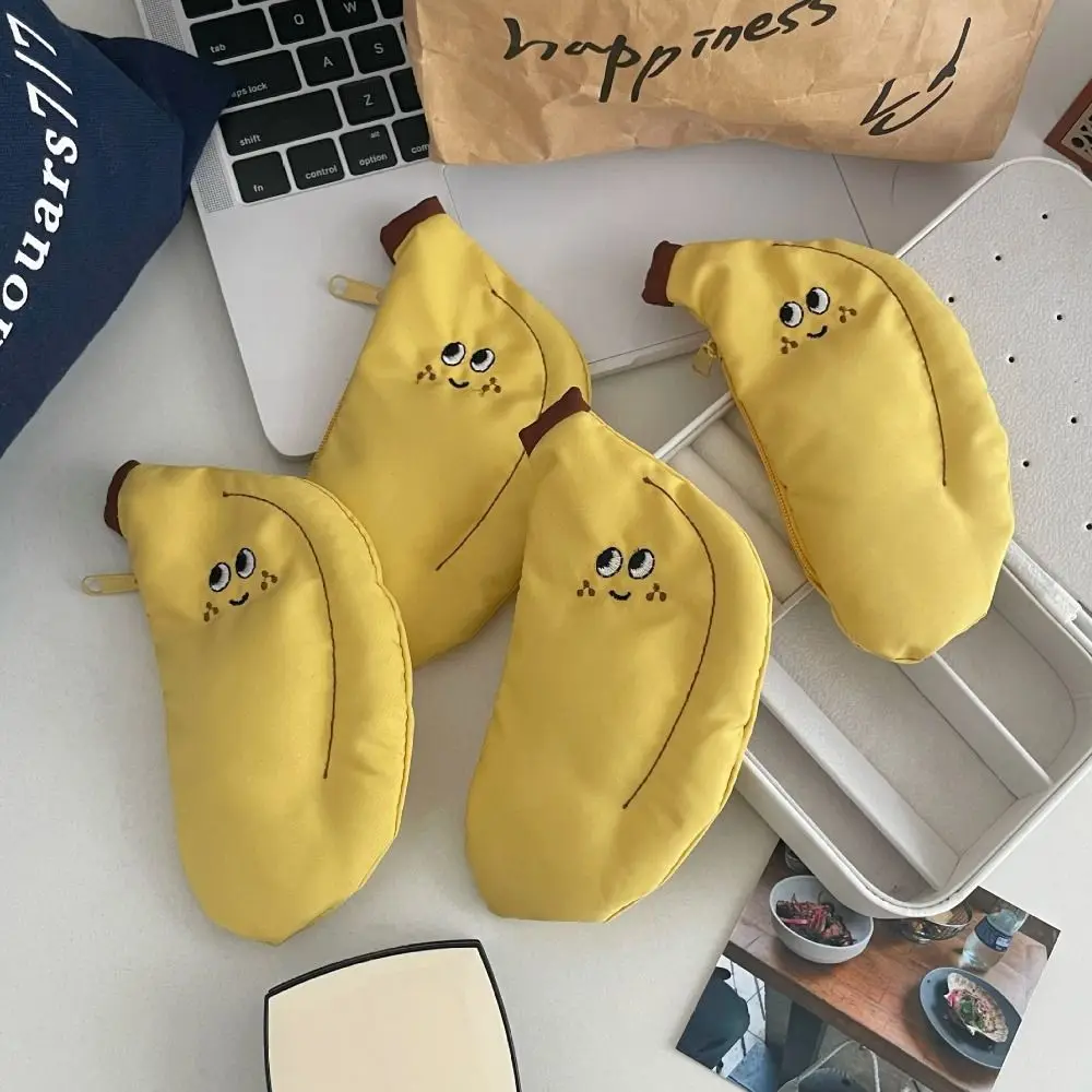 Coin Pouch Canvas Coin Purse Coin Bag Korean Style Banana Wallet Small Wallet Mini Storage Bag Earphone Storage Bag Children