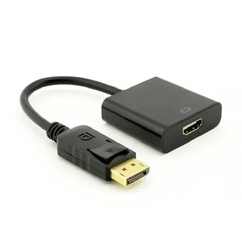 1pcs HD 4K DisplayPort 1.2 DP Male To HDMI-compatible Female Video Audio HDTV Black Adapter Converter Multiple Monitor