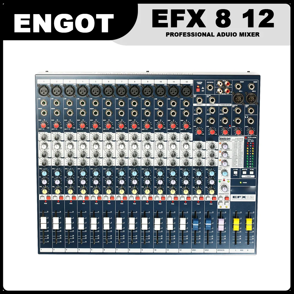 High-quality professional EFX8 EFX12 EFX 8 12 channels multifunctional stage audio mixer, suitable for professional performances