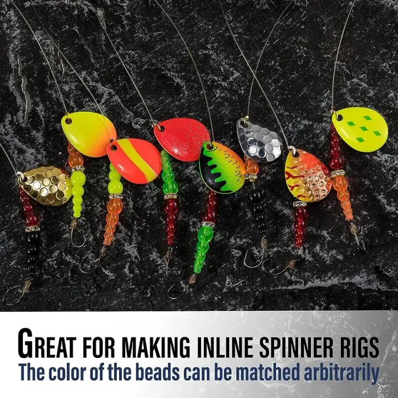 Stacked Fishing Beads Fishing Beads Lures Tackle Trout Walleye Perch Inline Spinner Rig Lure Making Supplies Fishing Accessories