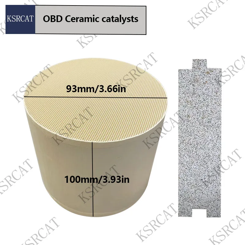 OBD Универсальный 93*100 мм 400cpsi автомобильный трехосевой каталитический сотовый керамический носитель OBD очищенный фотоэлемент
