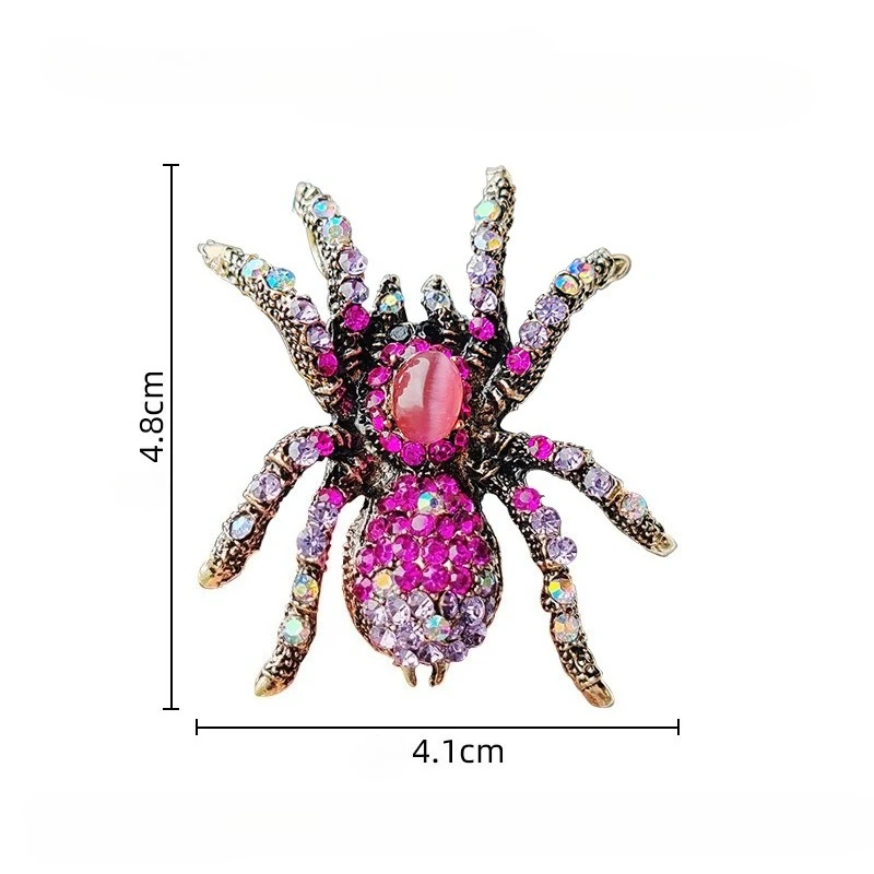 النساء الرجال موضة جديدة أوبال العنكبوت بروش شارات الحشرات دعوى دبوس ملحق لمأدبة الحفلات