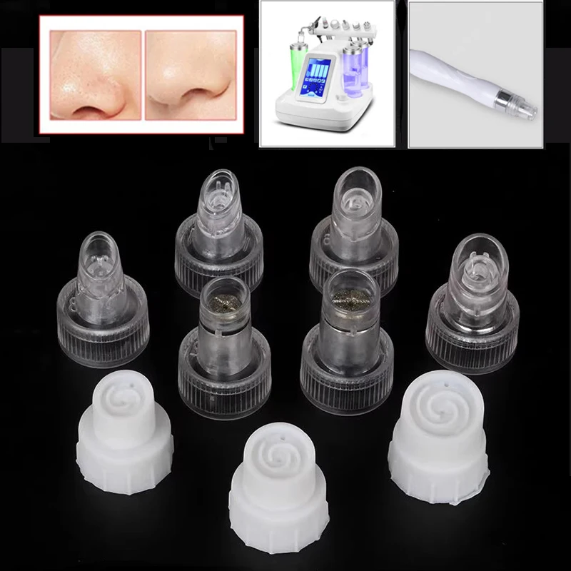 Facial Microdermabrasion Cabeças Sobressalentes para Água De Oxigênio, Cuidados Com A Pele, Silicone Dica De Limpeza Profunda, Acessórios Da Máquina