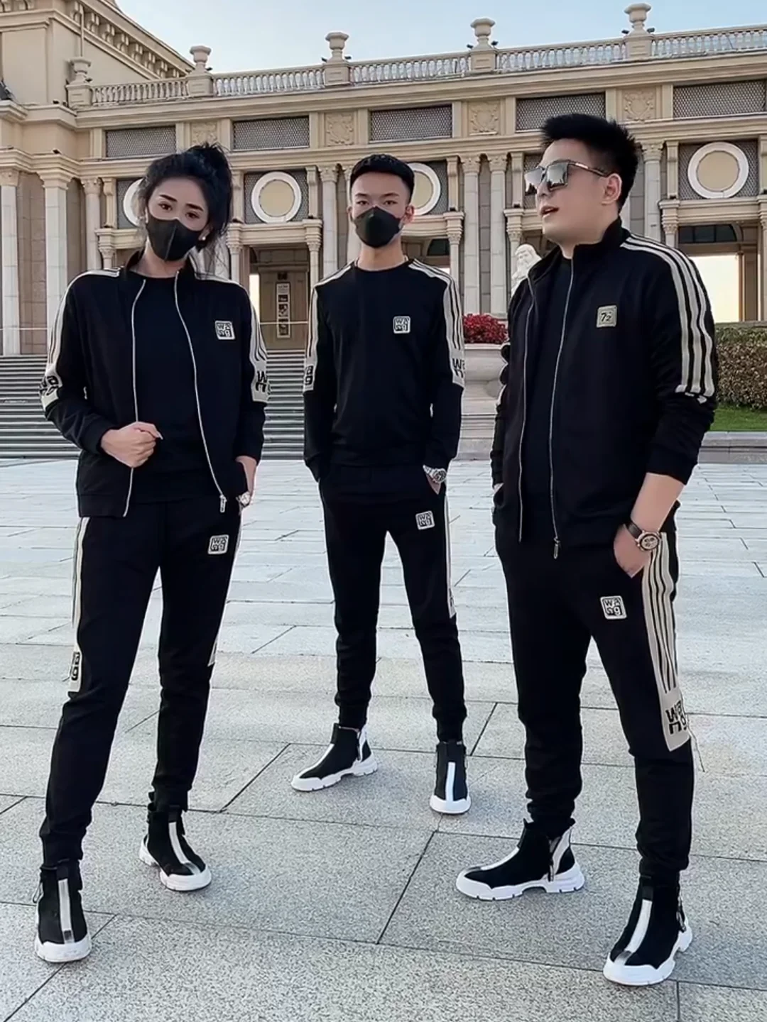 

Новый мужской комплект ZD33: модная универсальная осенняя коллекция, футболка и брюки с длинными рукавами и штанинами