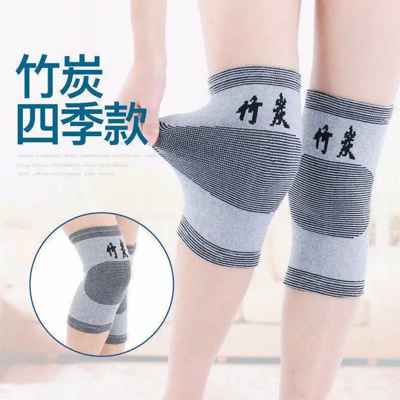 

Spontaneous Heat 2pcs Knee Pads Knee Four Seasons Thin Brace Bamboo Charcoal Warm for Arthritis Joint Pai Relief Injury Recovery