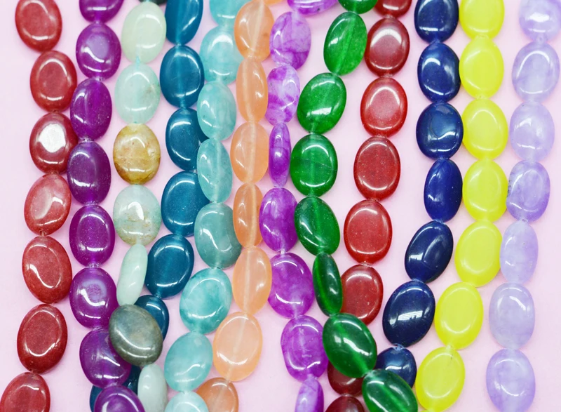 Many colors !! 13x18 oval Green Malay Jades Stone Beads for Jewelry Making Bracelet, Necklace Material 15