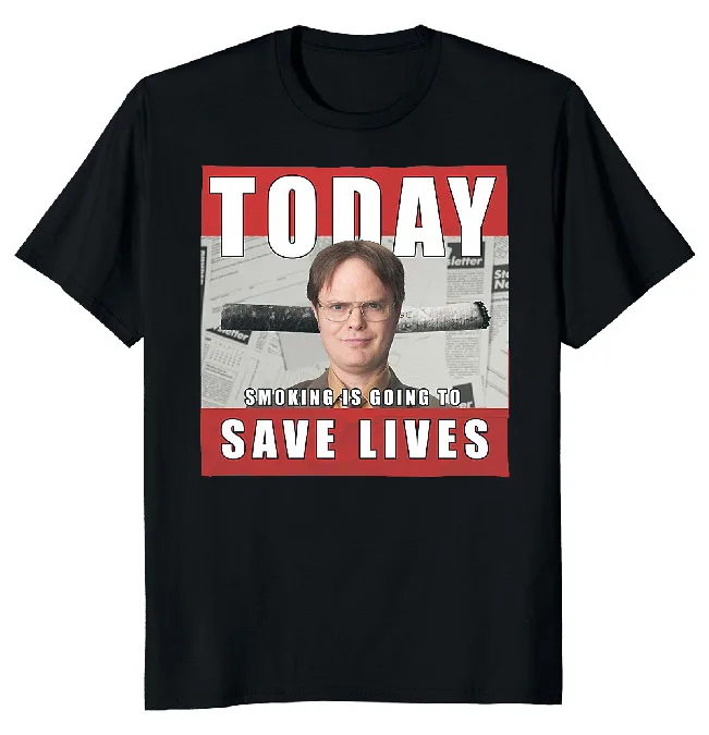 NEW LIMITED Schrute The Office Smoking Classic Novelty Tee  Fast ShippingAnime Pattern Summer Clothing