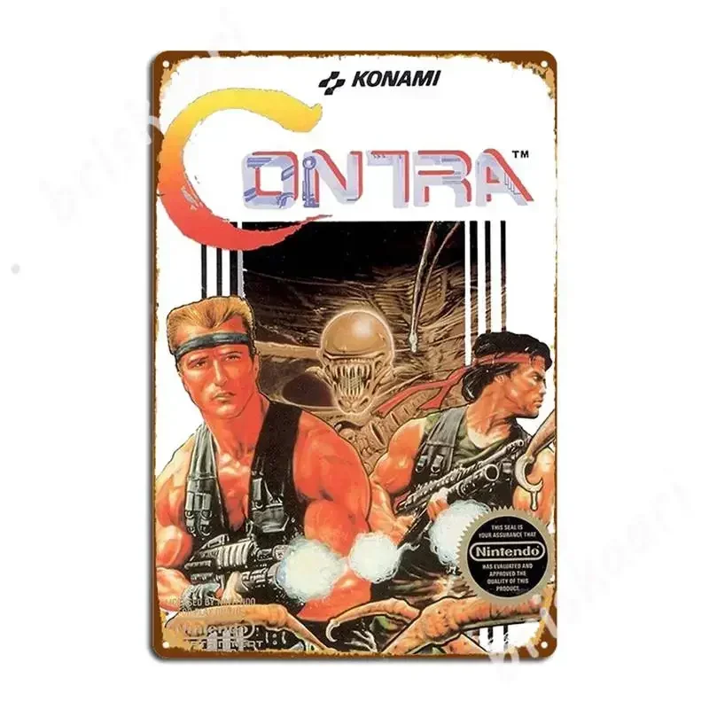 Nes Contra Cover (Transparent) Metal Signs Cinema Kitchen Kitchen Custom Wall Decor Tin sign Posters