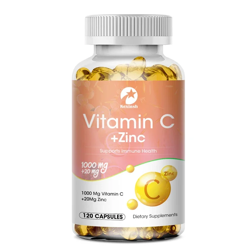 Vitamin C 1000mg with Zinc 20mg  Vitamin Dietery Supplement | Non-GMO & Gluten Free Vegan