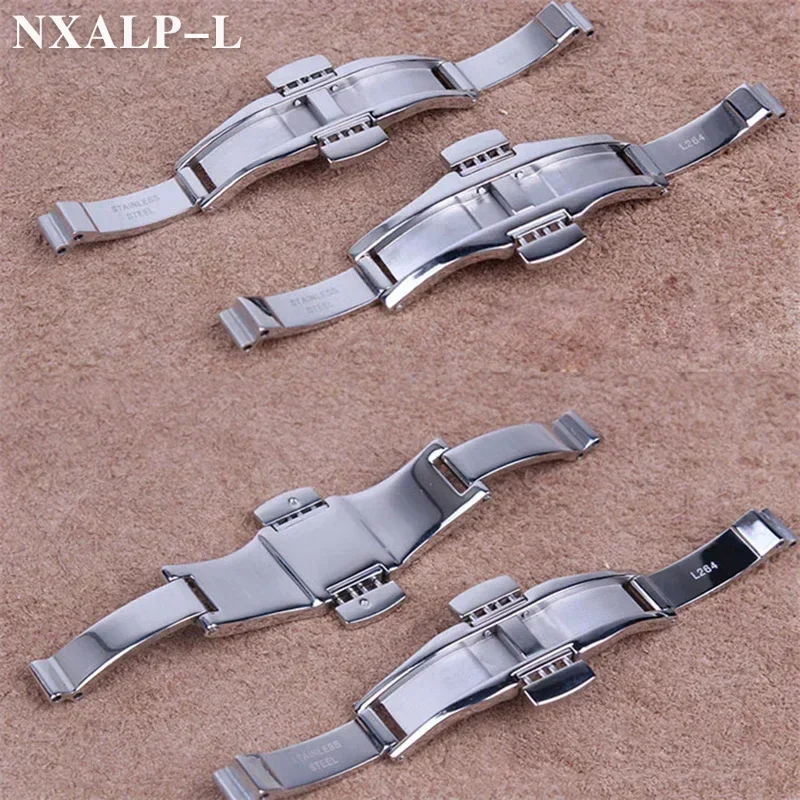 Edelstahl-Verschluss, Metall-Uhrenarmband, Schnallenarmband, Doppeldruck-Schmetterlingsschnalle für Tissot 1853 T035617 T035439 Zubehör