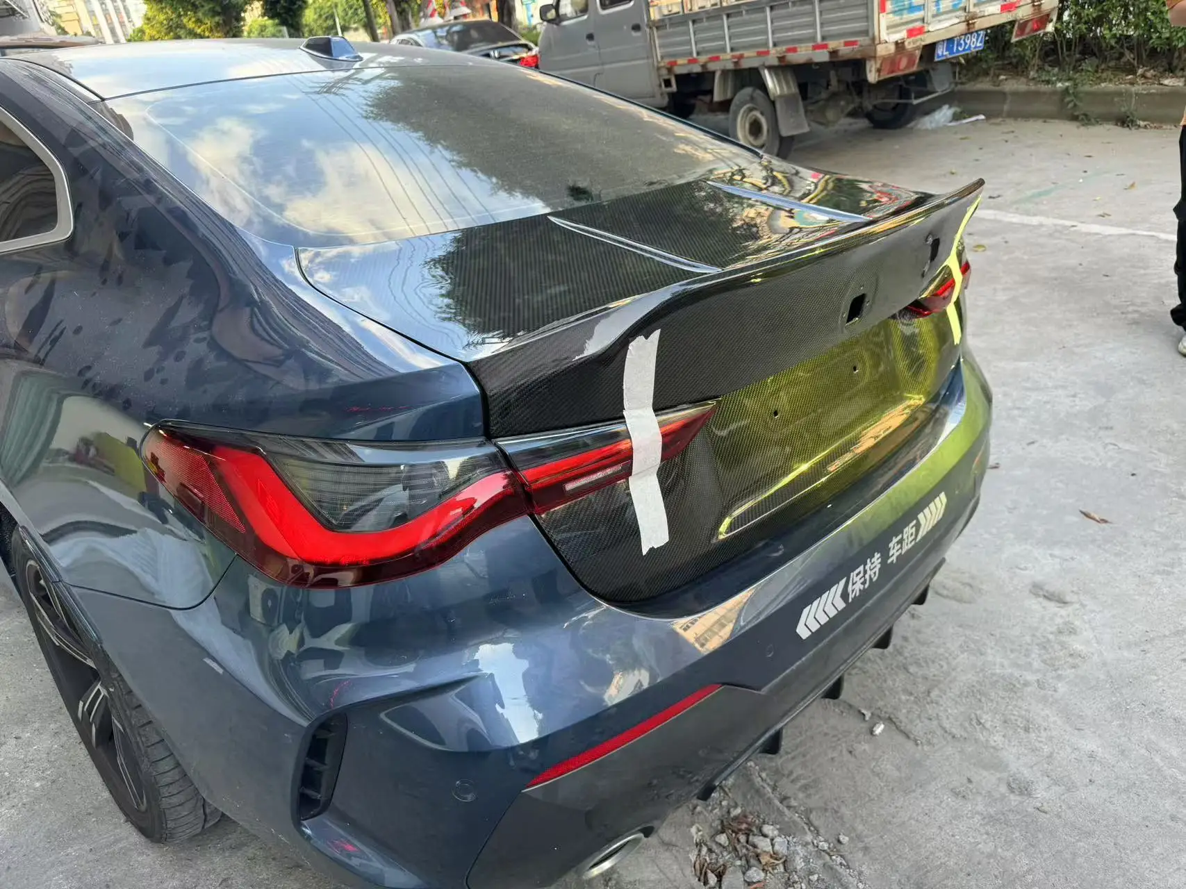 Good Fitment CSL Style Dry Carbon Fiber Trunk Lid Cover for 4 Series G22 G82 M4 2020+ Car Replacement Rear Trunk Lid 2