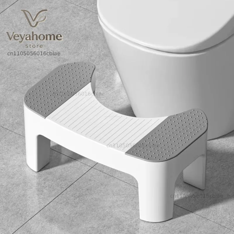 Toilet Step Stool with Anti-Slip Surface-Thickened Squatting Aid for Elderly Bathroom Footrest Kids Training Seat Smalll Bench