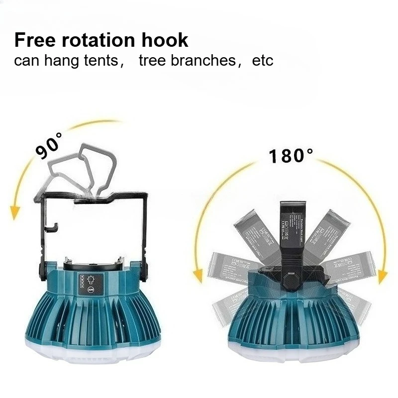 5 قطعة 24 واط المحمولة LED تحذير ضوء العمل ضوء الإضاءة في الهواء الطلق لماكيتا/بوش/ديوالت/ميلووكي 14.4 فولت 18 فولت 20 فولت بطارية ليثيوم #2