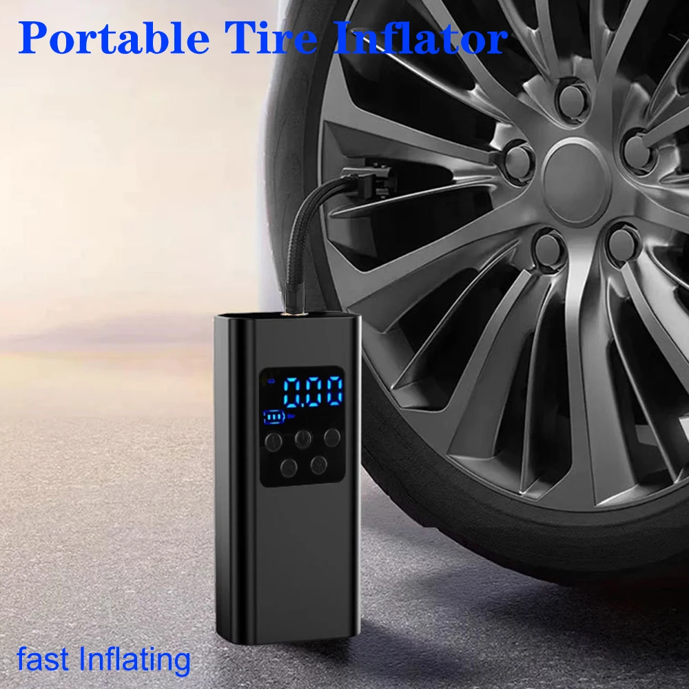 For Car Motorcycle Bicycle Ball JN8055 Tire Air Pump LCD Display 150PSI 50W Air Compressor Digital Portable Inflator