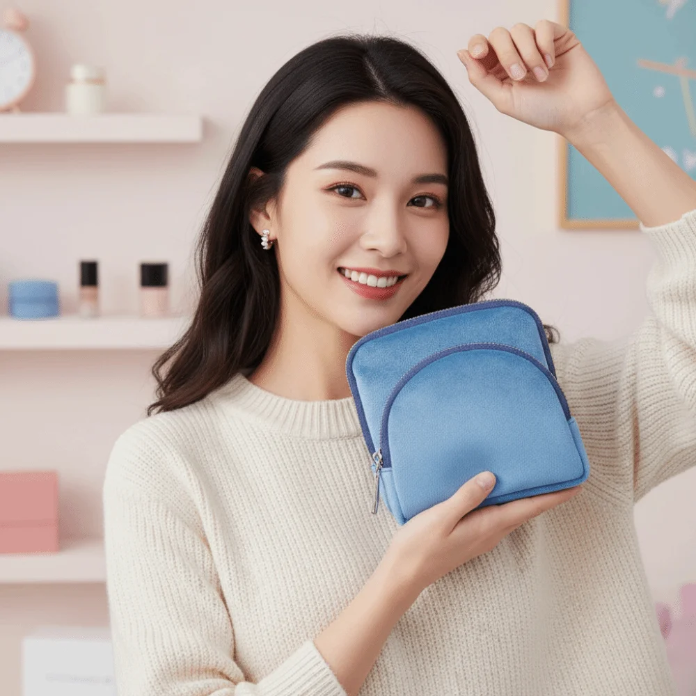 Magnetic Detachable Magnetic Jewelry Case Soft Velvet Two in One Detachable Velvet Pouch Double Layer Compact Size