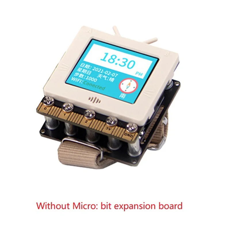 B47C 1Set K-Watch For Micro: Bit Expansion Board K-Watch Module Watch Python Editor (بيج)