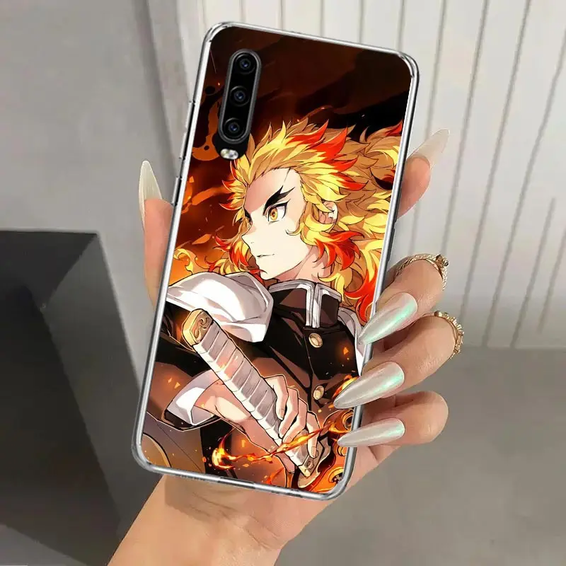 Demon Slayer Rengoku Kyoujurou Phone Case for Huawei P40 P30 P20 P10 Pro Mate 20 10 Lite P Smart Z Y5 Y6 Y7 Y9S Soft Funda Print