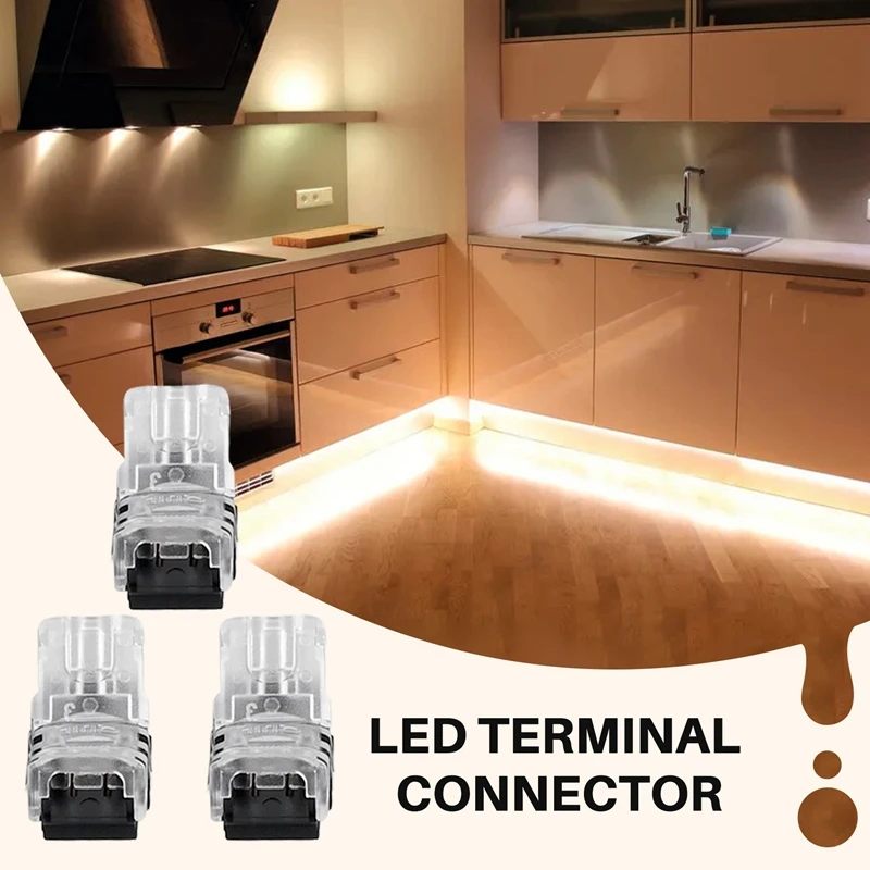 ABSJ-20PCS 2Pin LED قطاع موصلات مقاوم للماء 8 مللي متر LED موصل طرفي لشريط LED ضوء WS2811 WS2812B قطاع
