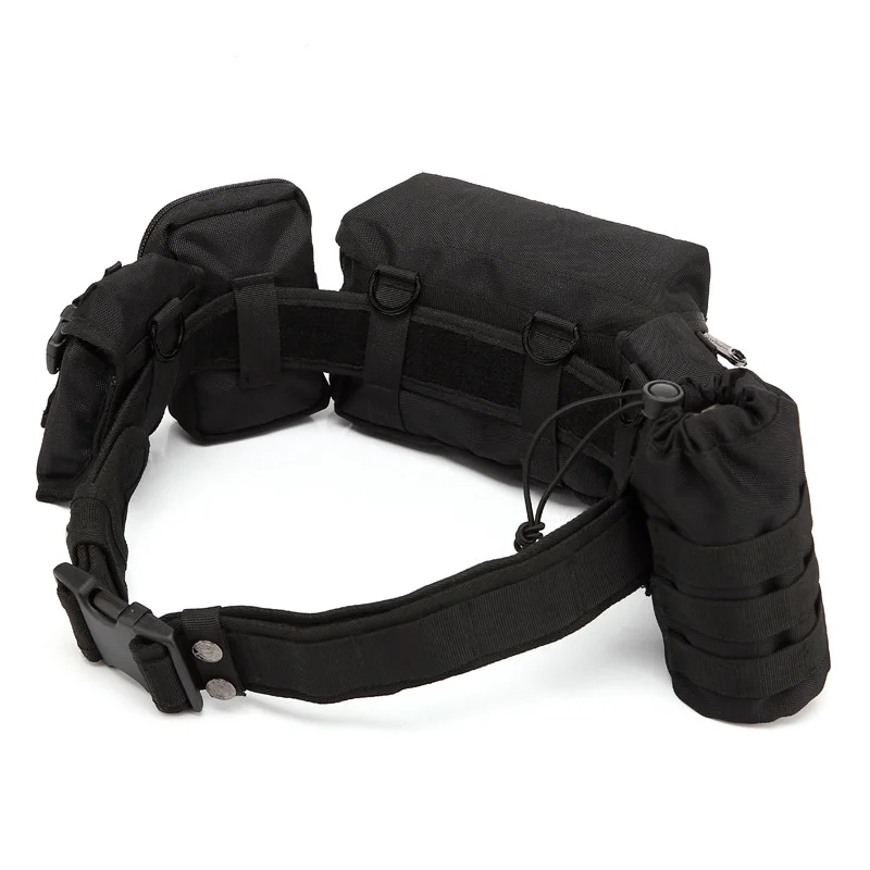 Men Outdoor Waist Bag Tactical Water Bottle Waterproof Mobile Phone Belt Pack Oxford Sports Fanny Belt Pack