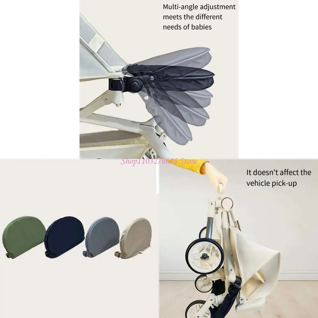 

R6FD Convertible Strollers Footrest Handrail Extender Enjoy Extended Comfort Secure Installation without Tool for Pushchair