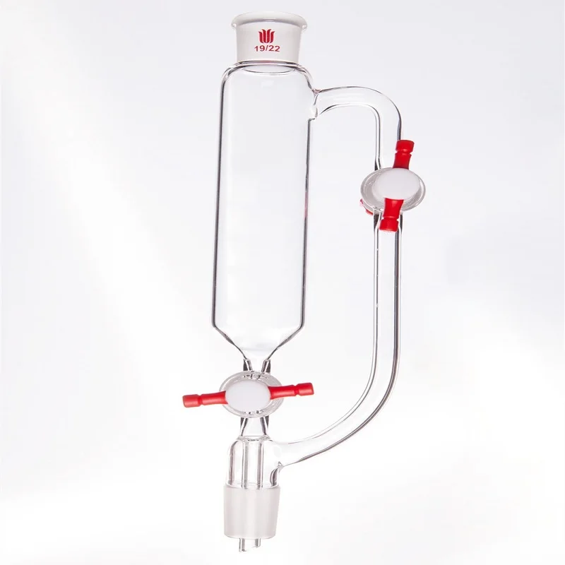 SYNTHWARE Constant pressure drip funnel, No tick marks, Double PTFE valve, Addition funnel, Borosilicate glass, F67