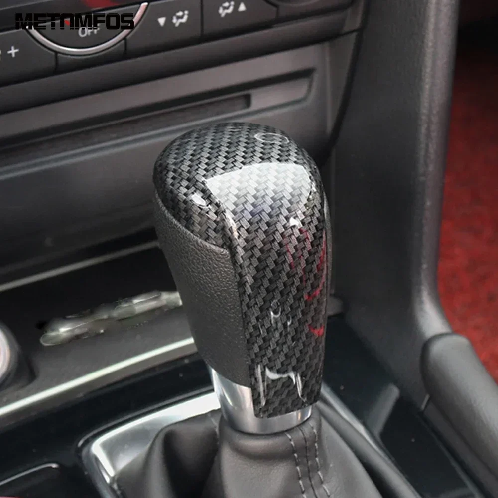 Gear Shift Knob Head Cover Trim For Mazda 6 M6 Atenza CX-9 2016-2023/CX-5 KF CX-8 2017-2024/CX-3 2014-2024 Interior Accessories