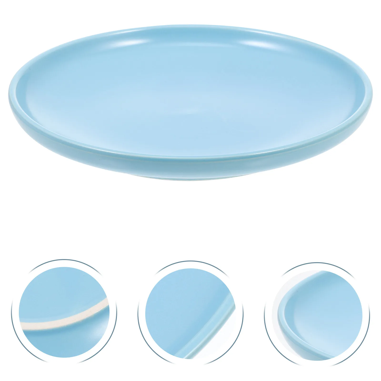Ceramic Cat Bowl Shallow Dish Anti-Skid Protective Design for Holds Dry Wet Food Water Pet Feeding Accessory
