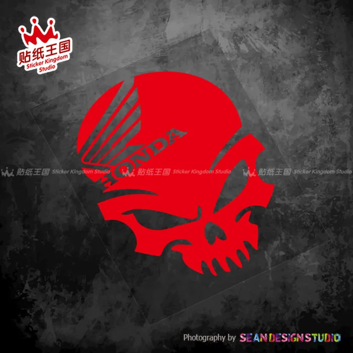 For Honda Skull CBR1000RR CBR600RR CB1000R CB1100 CB650F CBR300R VFR1200 Africa Twin motorcycle Decals Waterproof Stickers 25