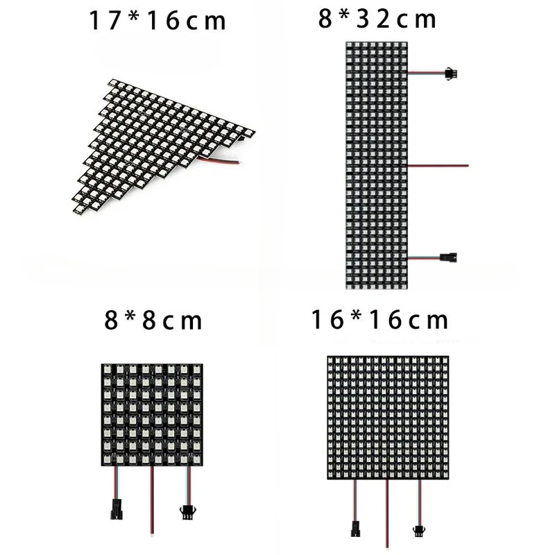 

WS2812B LED Digital Flexible Individually Addressable Panel Light LED Module Matrix Screen Triangle Screen Light Sp801e Control