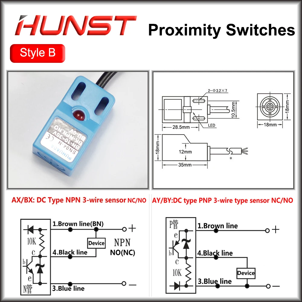 SN04-N 4mm TL-W5MC1 Approach Sensor NPN Inductive Proximity Sensor DIY Parts CNC Laser Endstops Limit Switch NPN Touch Switch