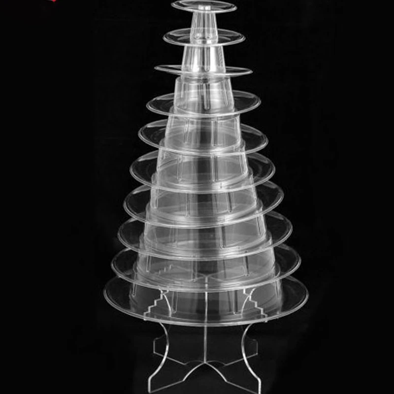 10 camadas macaron torre macaroon expositor chá de bebê festa de aniversário bolo decoração suprimentos decoração de casamento transparente