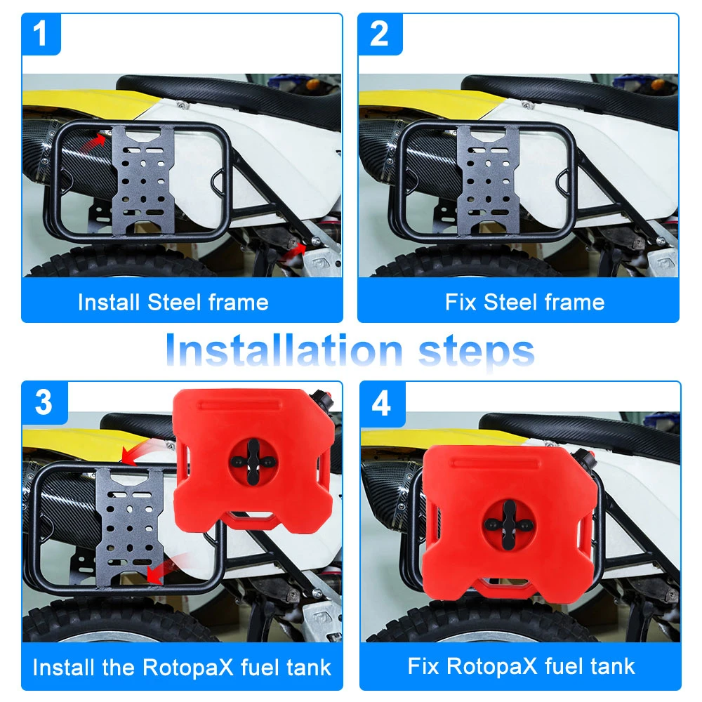 Suporte de alforje da motocicleta, Panniers Rack, suporte lateral apto para SUZUKI DRZ400S DR-Z400S 2000-2024 DRZ400SM 2005-2024