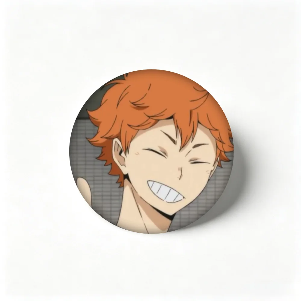 Haikyuu Pins,Anime Character Shoyo Hinata Badge,Handmade Brooches,Breastpin for Backpack Clothes Gifts