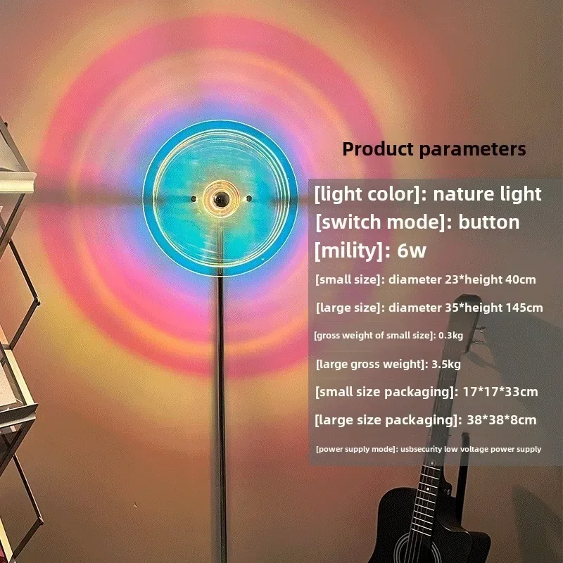 2027 2026 Bauhaus Color Table Lamp Acrylic Ring Led Floor Lamp Bedroom Bedside Lighting