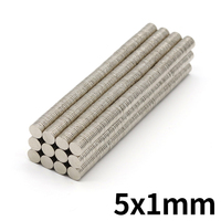 5X1mm Neodymium Magnet N35 Round Magnet Permanent NdFeB Super Strong Magnetic Imane Disc
