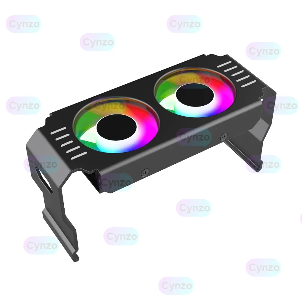 ARGB PC Memory Heat Sink Cooling Controller 5V AURA Synchronous RAM Radiator Low Noise Temperature Control Dual 6CM Fan Cooler