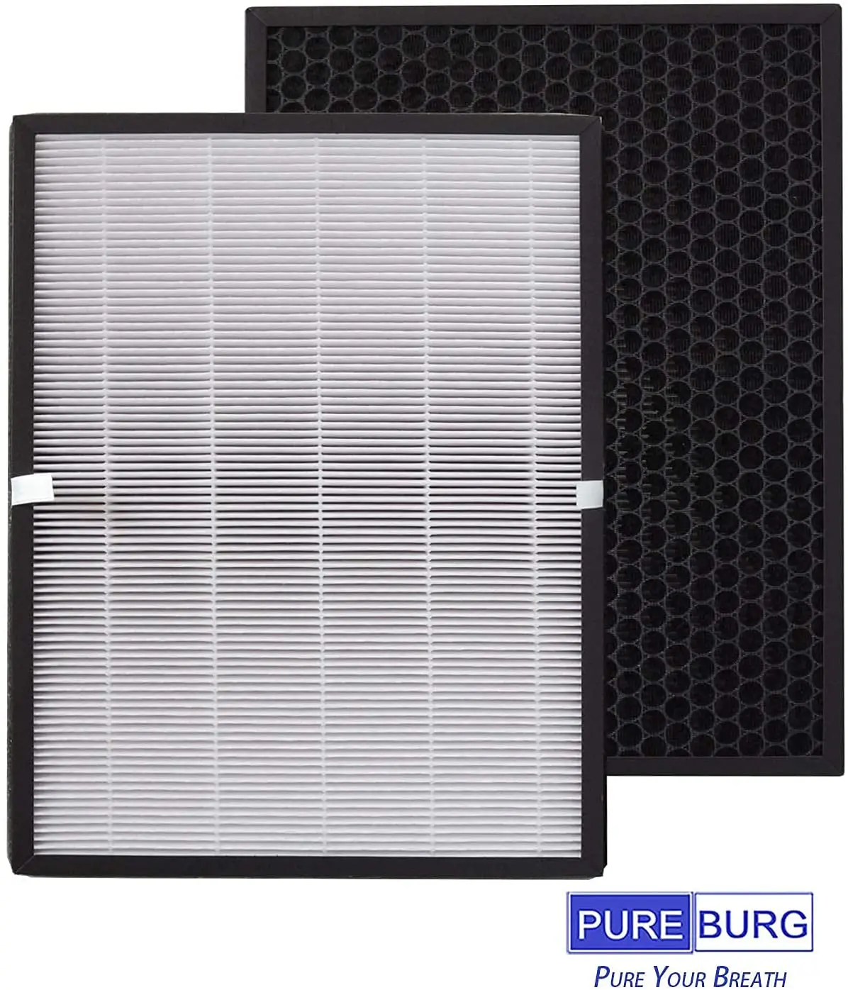 Fit For PUREBURG 2-Pack Replacement HEPA Filters Compatible with TaoTronics TT-AP003 and VIVOSUN 5-in-1 Air Purifiers