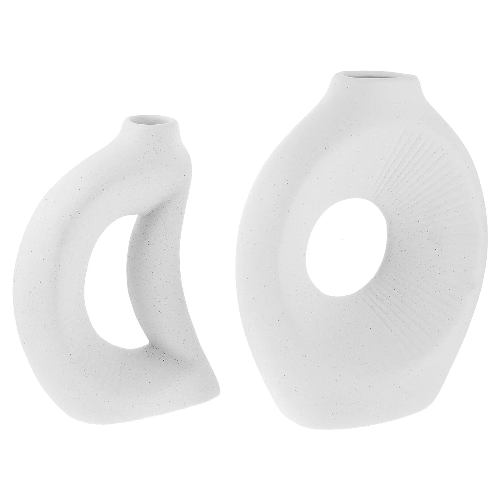 1Set Elegant Ceramic Vase Small Medium Size for DIY Flower Arrangement Modern Home Decor Living Room Office Wedding Table