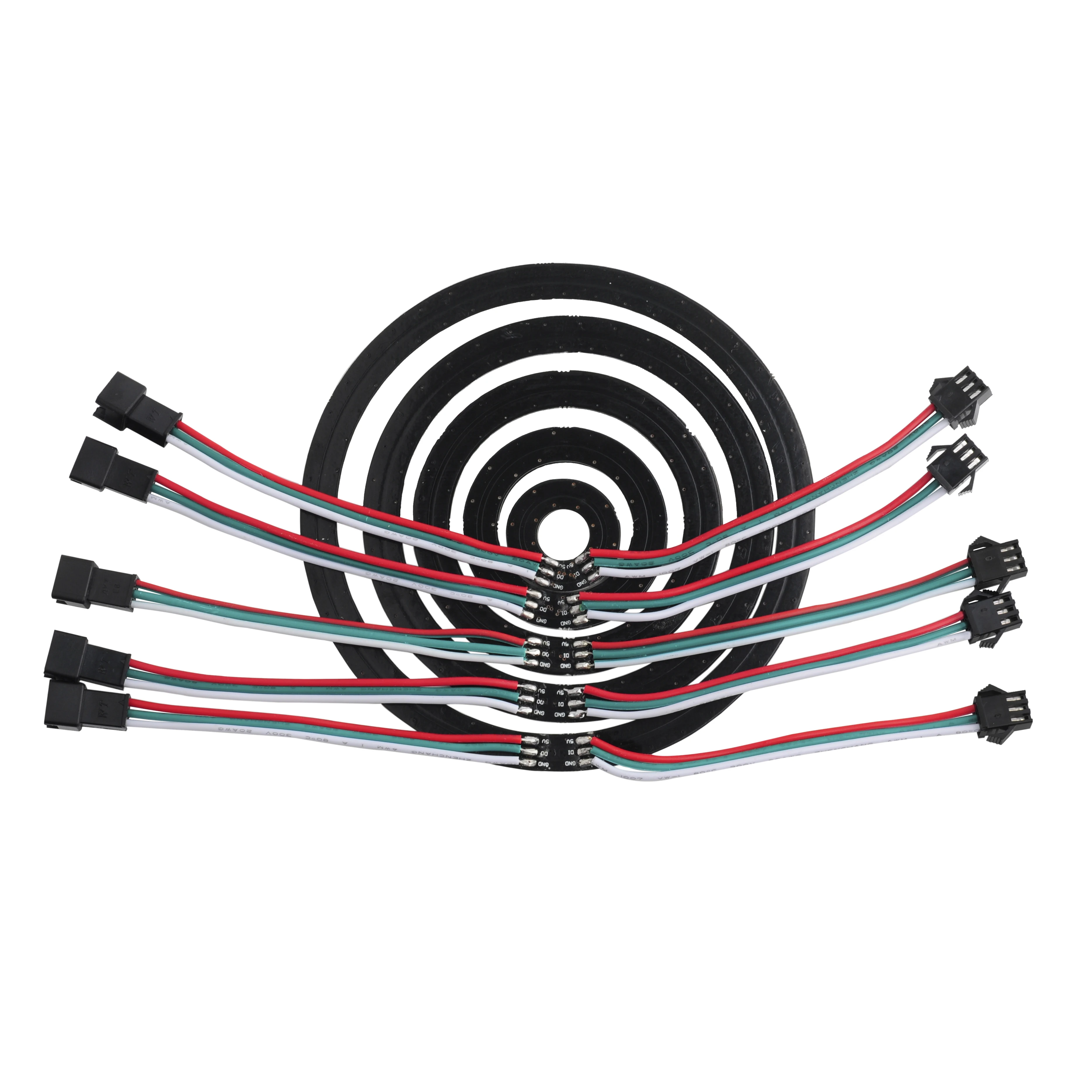 8/16/24/35/45/128bits WS2812B RGB LED Anel 5050 Pixel LED Círculo Anel Full Color Endereçável com USB Controle Remoto