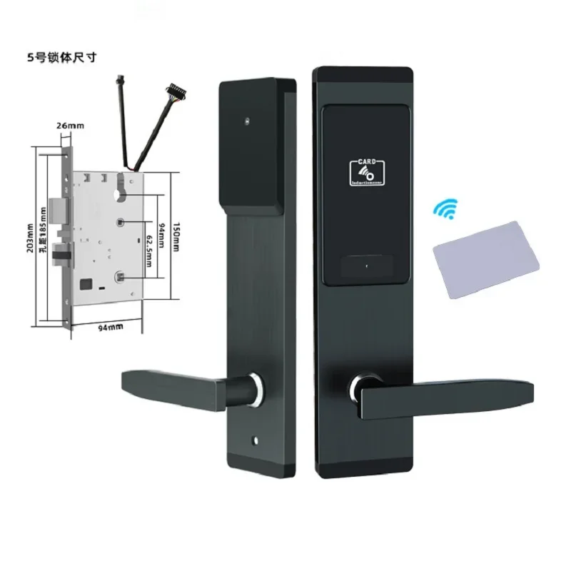 Hotel Door Lock Standalone/system Version Apartment Door Lock Swipe Card Induction Electronic Lock Hotel IC Card Locks