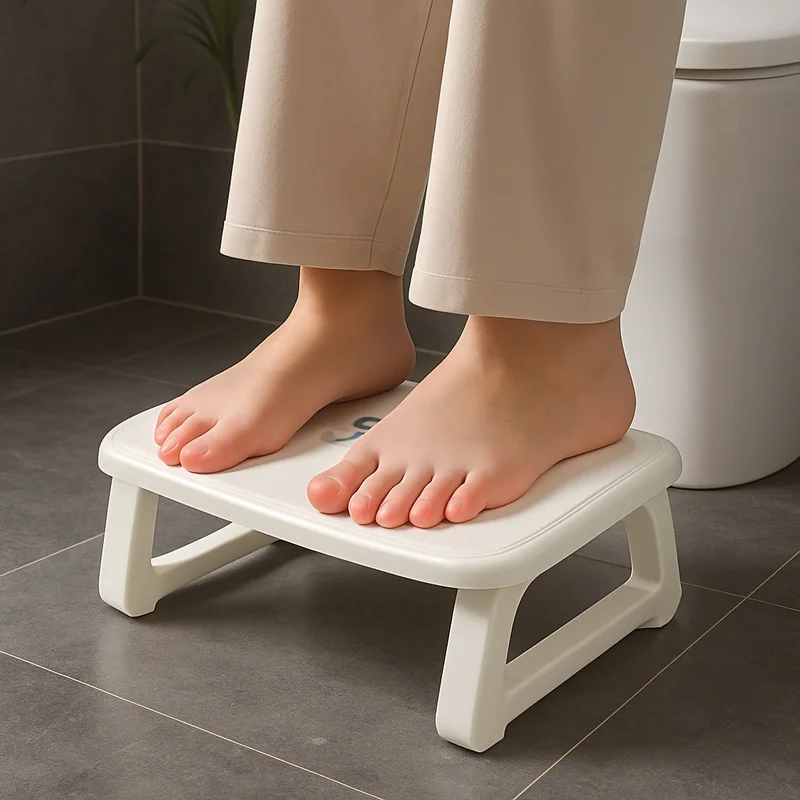 Adjustable Under-Desk Foot Support with Built-In Massage Rollers for Enhanced Home and Office Comfort