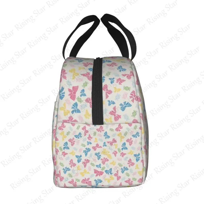 Black white stripes Lunch bag insulated lunch box bag students and office workers carry lunchs box bag insulated Lunch Pack