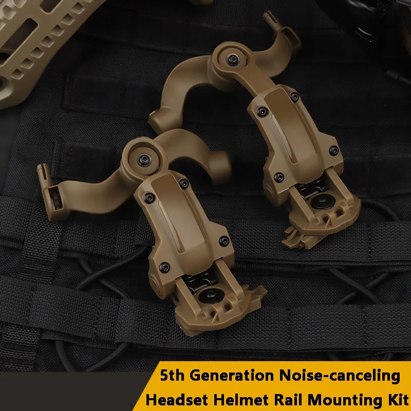 Fifth Generation Noise Cancelling Headphones Helmet Rail Installation Camouflage Kit Headset Stand Accessories