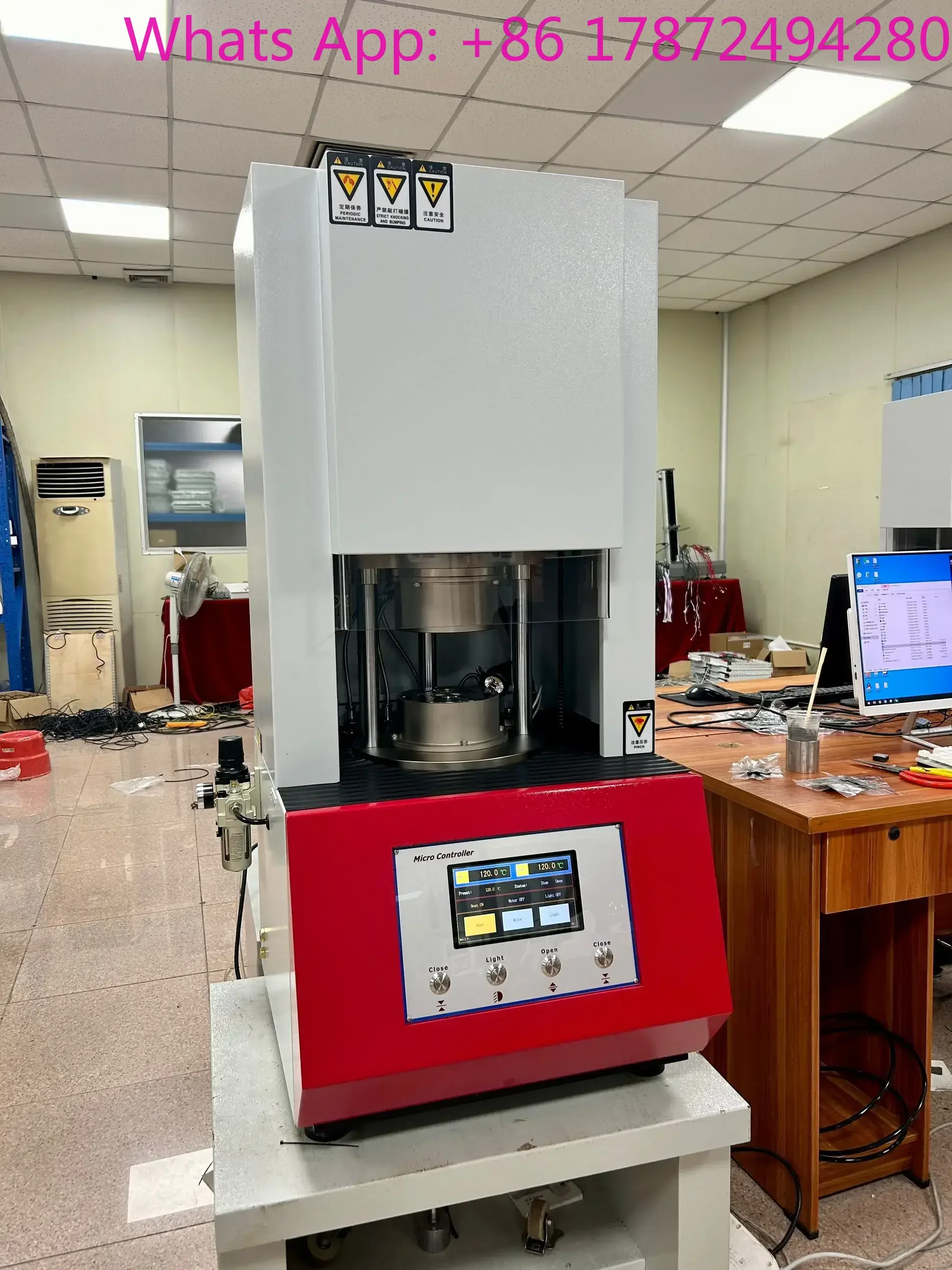 Computer Servo Control Rotorless Moving Die Rheometer for Laboratory Rubber Vulcanization Test