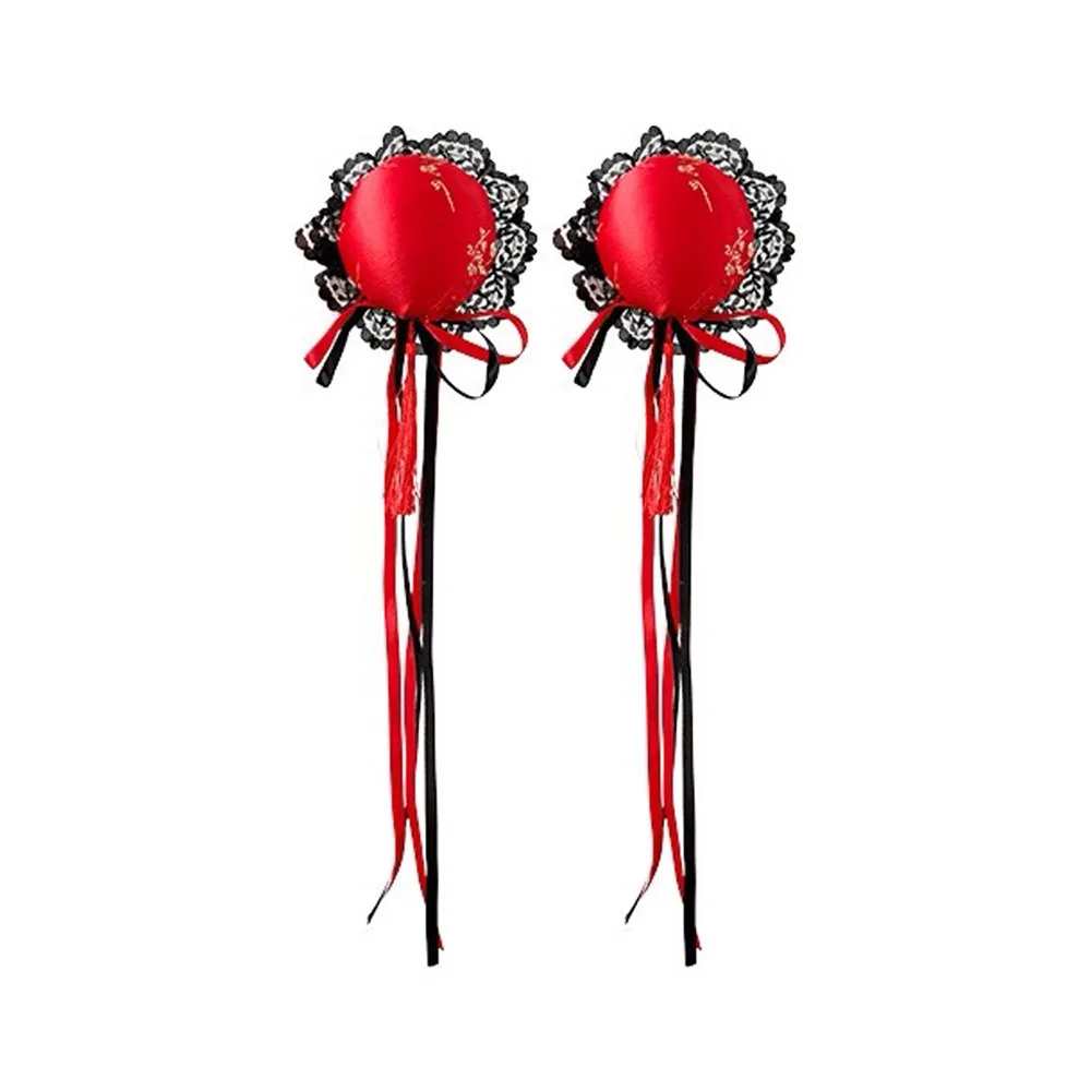 New Chinese Style Lolita Headdress Kawaii Traditional Maruko Barrettes Cosplay Handmade Cheongsam Hair Bag Women